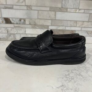 Rockport Black Genuine Leather Men's Slip-Ons Loafers Shoes Cushioned Size 8.5